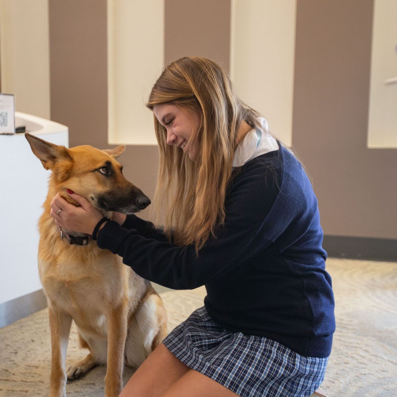 Patient with dog at ZüpMed clinic